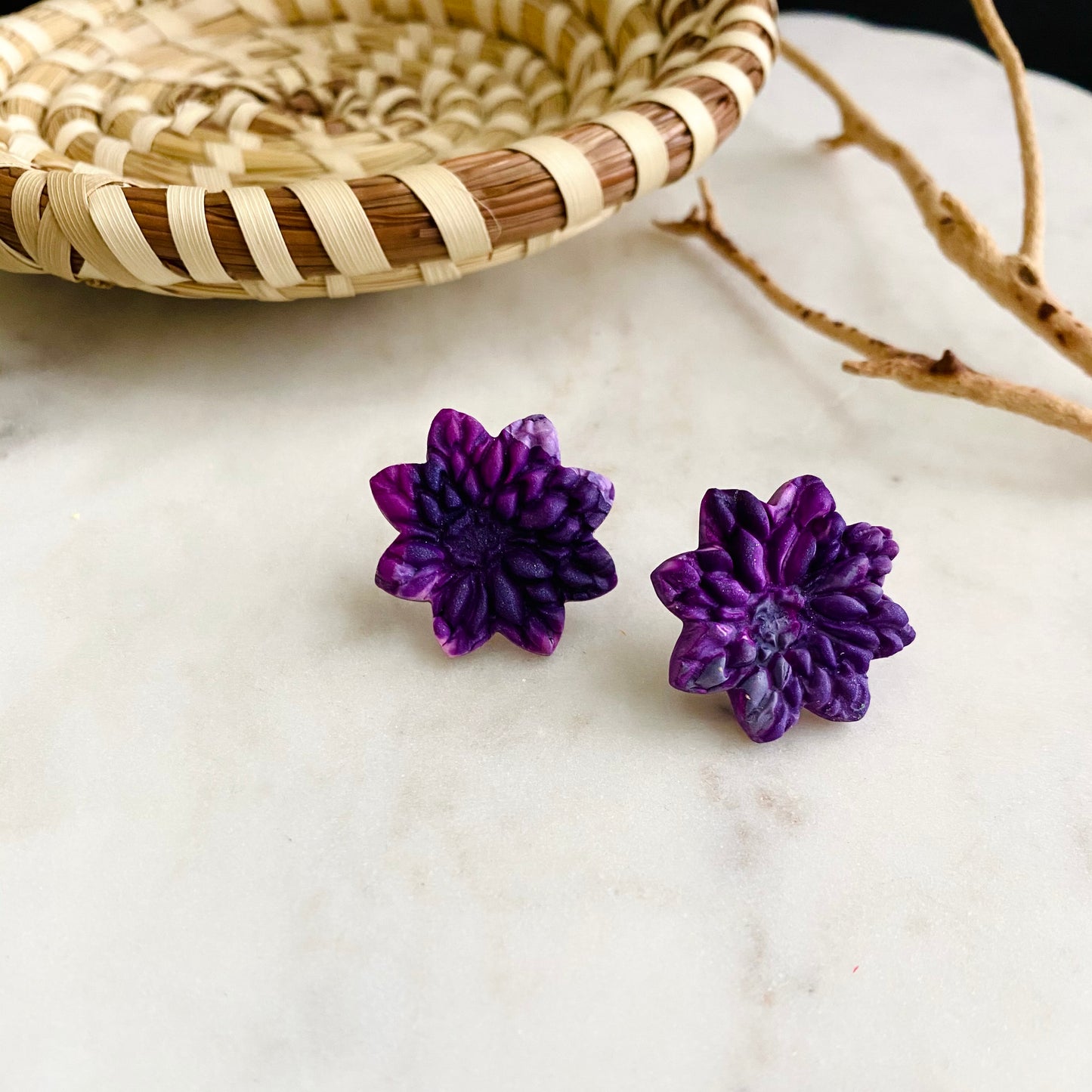 Purple Bloom Studs