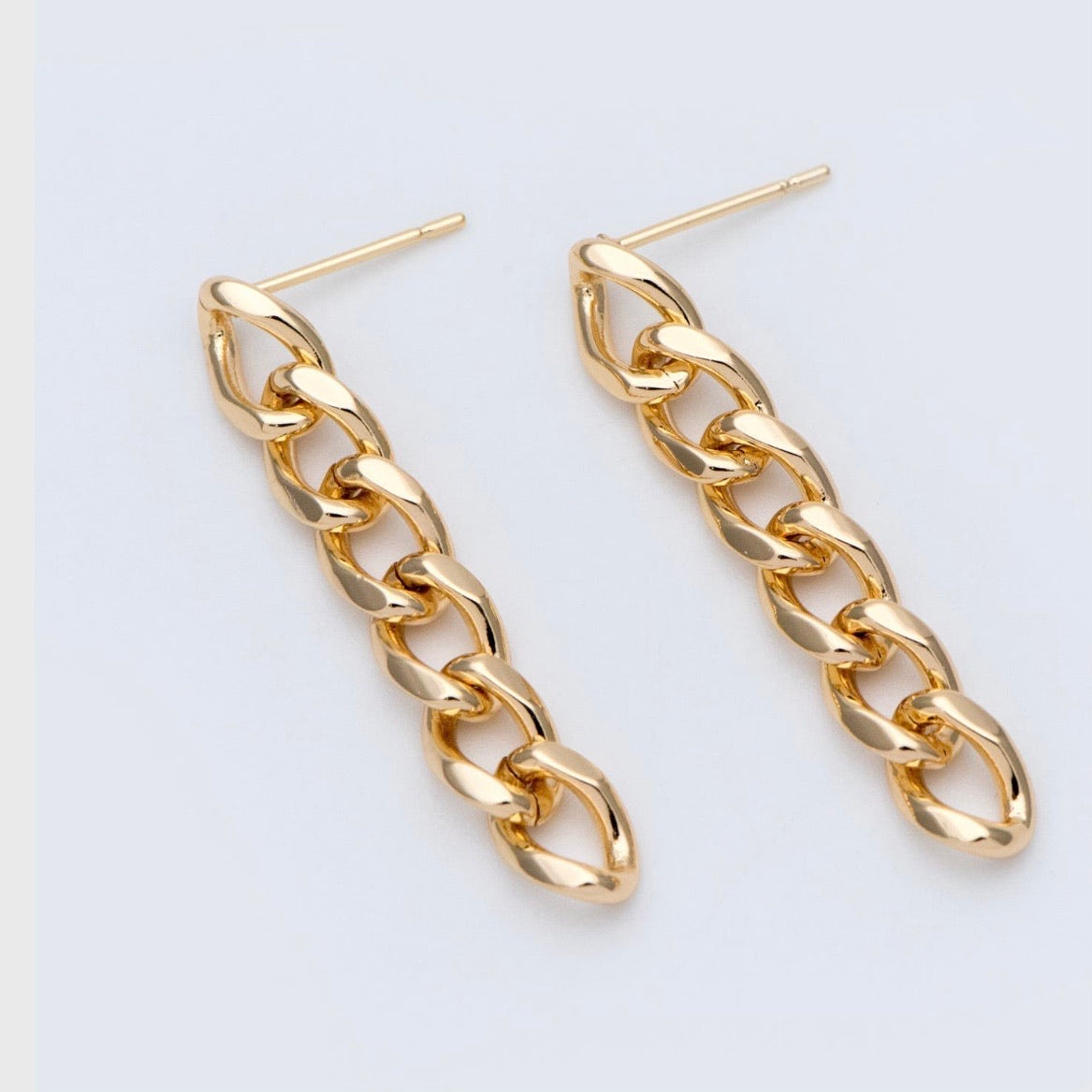 18K Gold Filled Chain Link Earrings