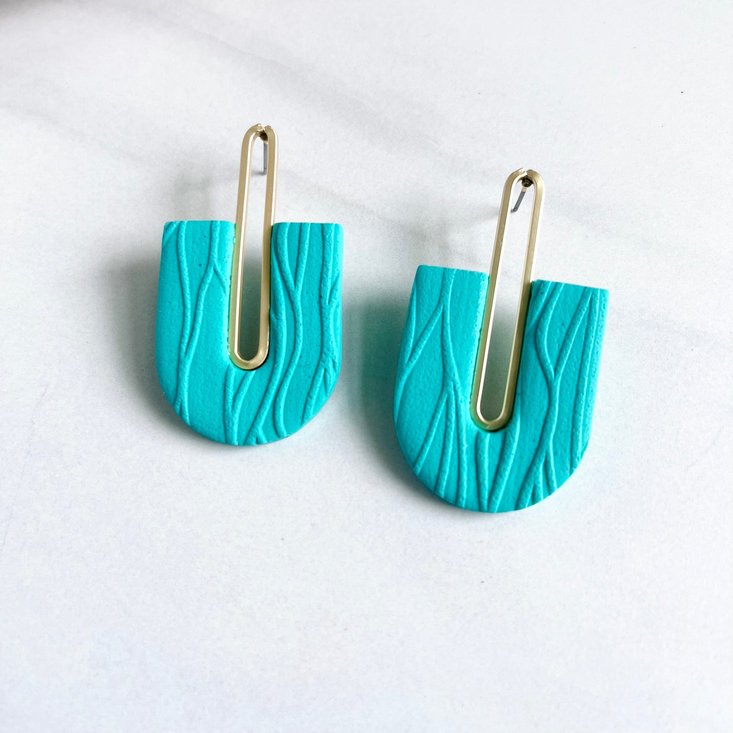 Gracie // Turquoise Textured (Gold)